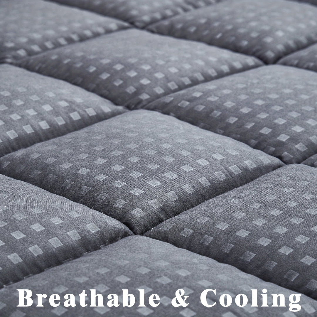 Ultimate Cooling Mattress Pad – Premium Quilted Pillow Top, Luxuriously Fluffy and Ultra-Breathable with Secure 14-18 Deep Pocket Cover – Enhanced Sleep Comfort, 1pc | Kalsten