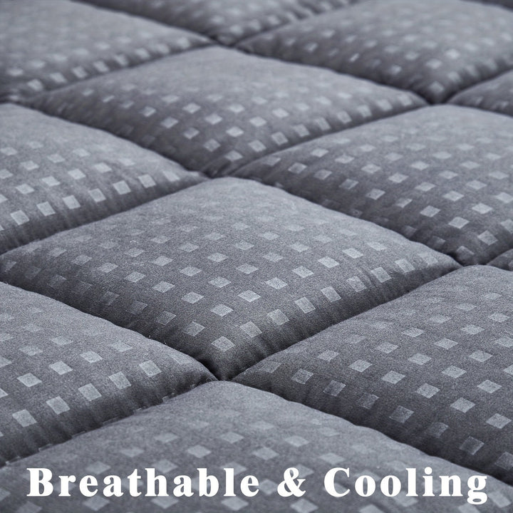 Ultimate Cooling Mattress Pad – Premium Quilted Pillow Top, Luxuriously Fluffy and Ultra-Breathable with Secure 14-18 Deep Pocket Cover – Enhanced Sleep Comfort, 1pc | Kalsten