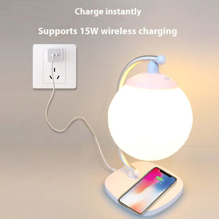 Led Smart Atmosphere Table Wireless Charging Eye Protection Bedside Lamp | Kalsten