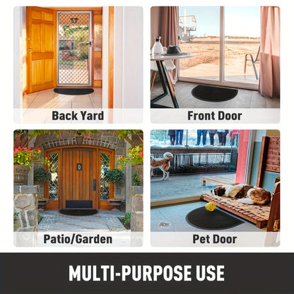 Semicircular rubber doormat – Durable and non-slip for indoors and outdoors | Brehn