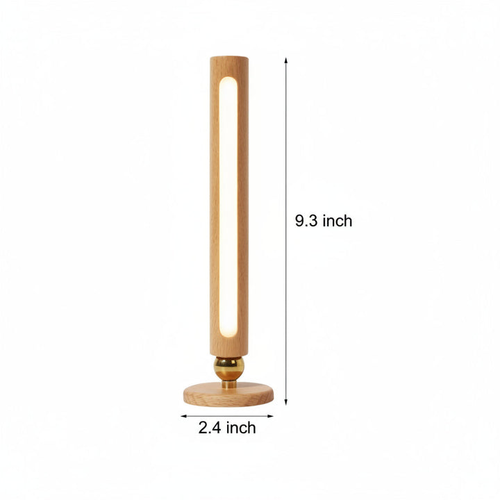 LED Night Light Wall Sconce – 360° Rotating Wooden Magnetic USB Rechargeable (21cm / 8.3in) | Kalsten