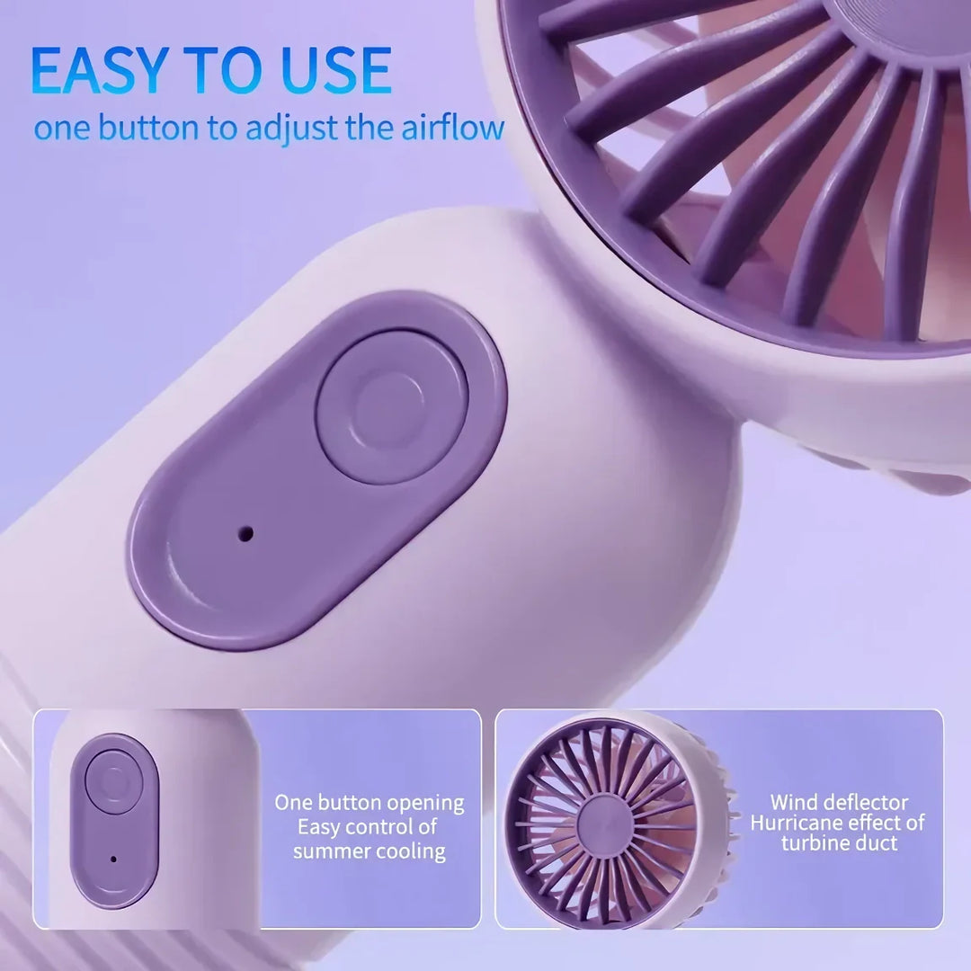 USB Rechargeable Mini Portable Fan With 3 Speeds | Kalsten