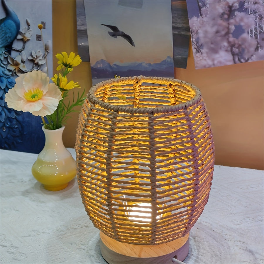 EcoLoom Table Lamp – Handmade Wood with LED Kalsten