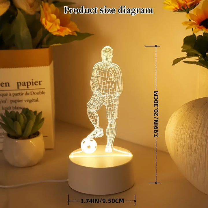 SportGlow - LED Table Lamp with 3D Football Design Kalsten