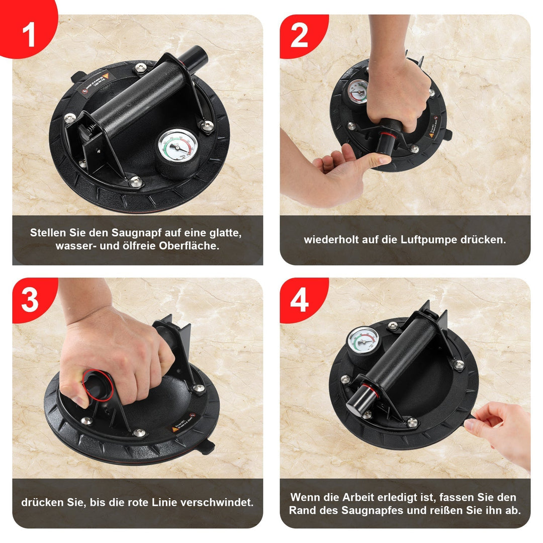 Suction cup holder with pressure display 1 piece max.100KG | Kalsten