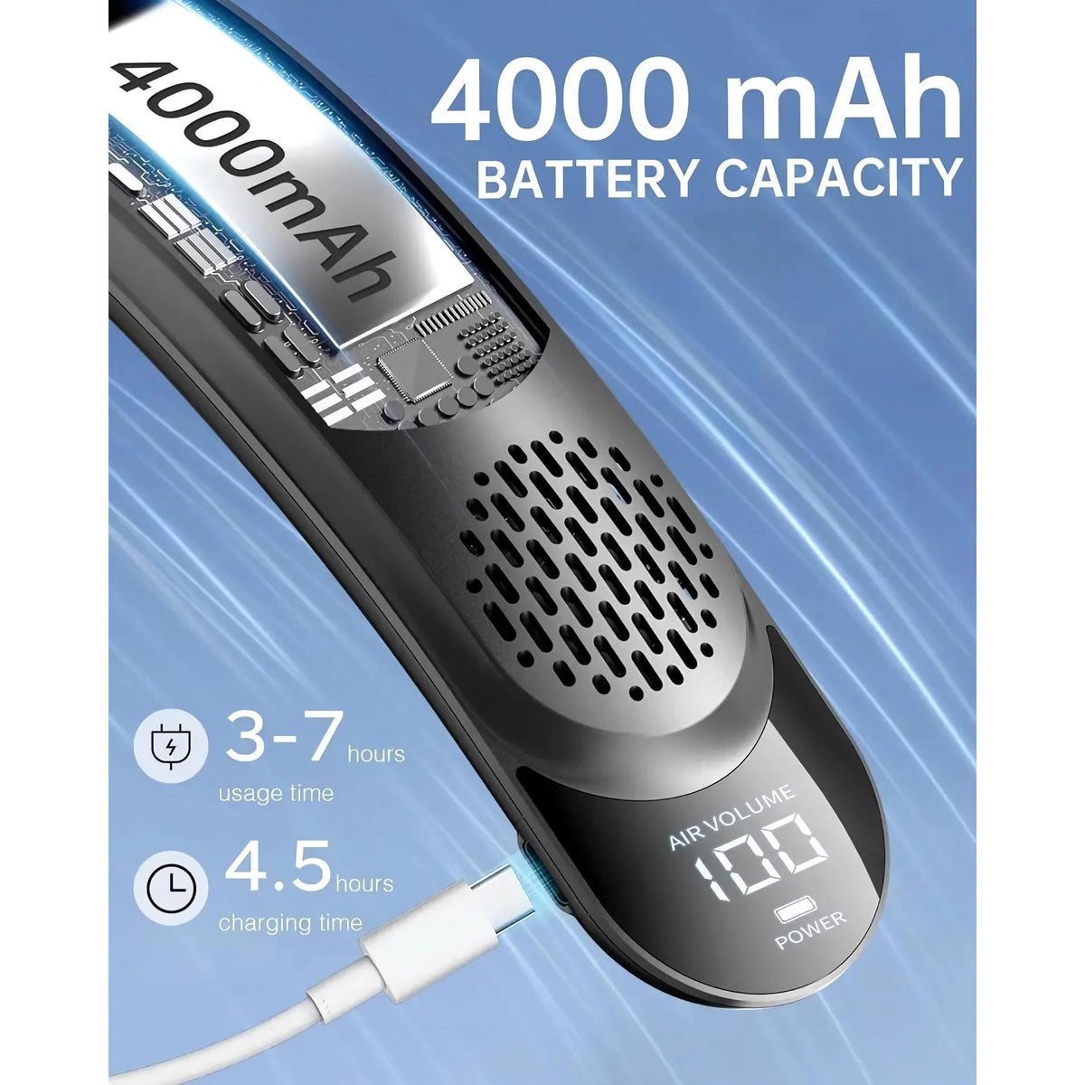 Portable neck fan with rechargeable cooling for outdoor sports | Brehn