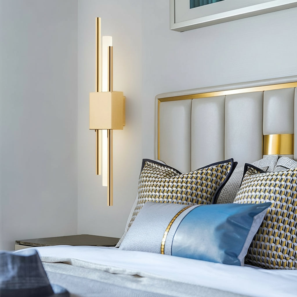 Postmodern Copper Wall Sconce - Up/Down LED Art Decor Light - 2-Light/4-Light - 3000K | Kalsten
