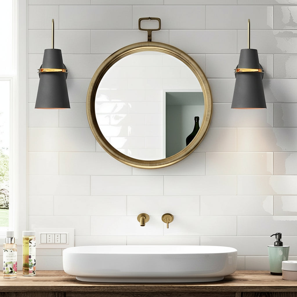 Modern Nordic Creative Iron Wall Sconce – Minimalist Matte Metal Wall Lamp (E26/E27) | Kalsten