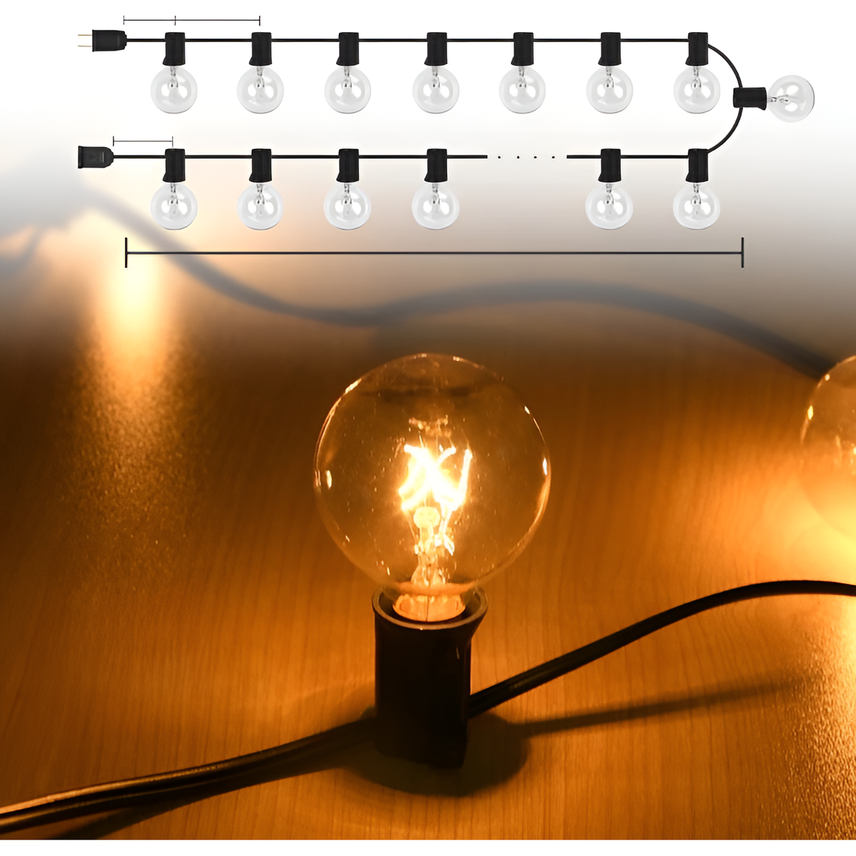 FairyFlicker Light Chains - Luxurious Terrace Lighting with Waterproof Protection | Skanto