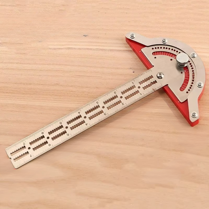 Kalsten | Precision Stainless Steel Carpenter's Protractor and Edge Ruler