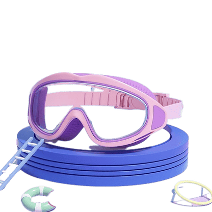 BowLift | HD children's large frame waterproof and anti-fog swimming goggles