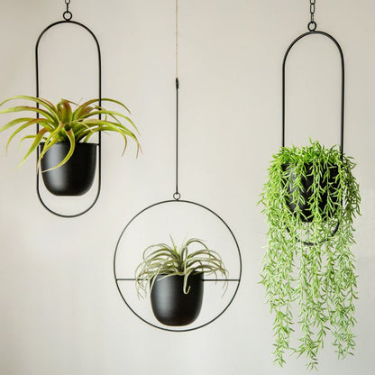 BowLift | DecoBloom Hanging Planter – Elegant Indoor & Outdoor Metal Plant Pot with Chain