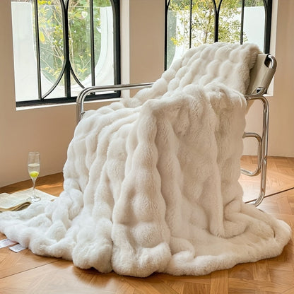 Skanto | FleeceHaven - Luxurious Soft Bubble Fleece Blanket for Relaxation