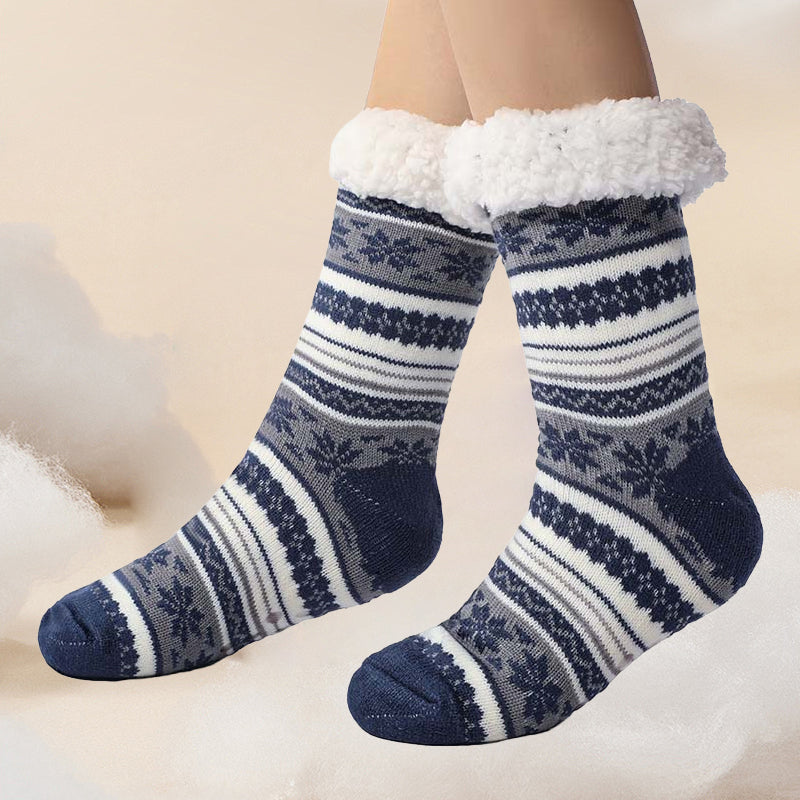 Skanto | Snowflake Ultra-Thick Cashmere Slipper House Socks