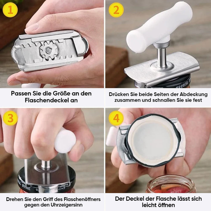 Size-adjustable can opener made of stainless steel | Kalsten