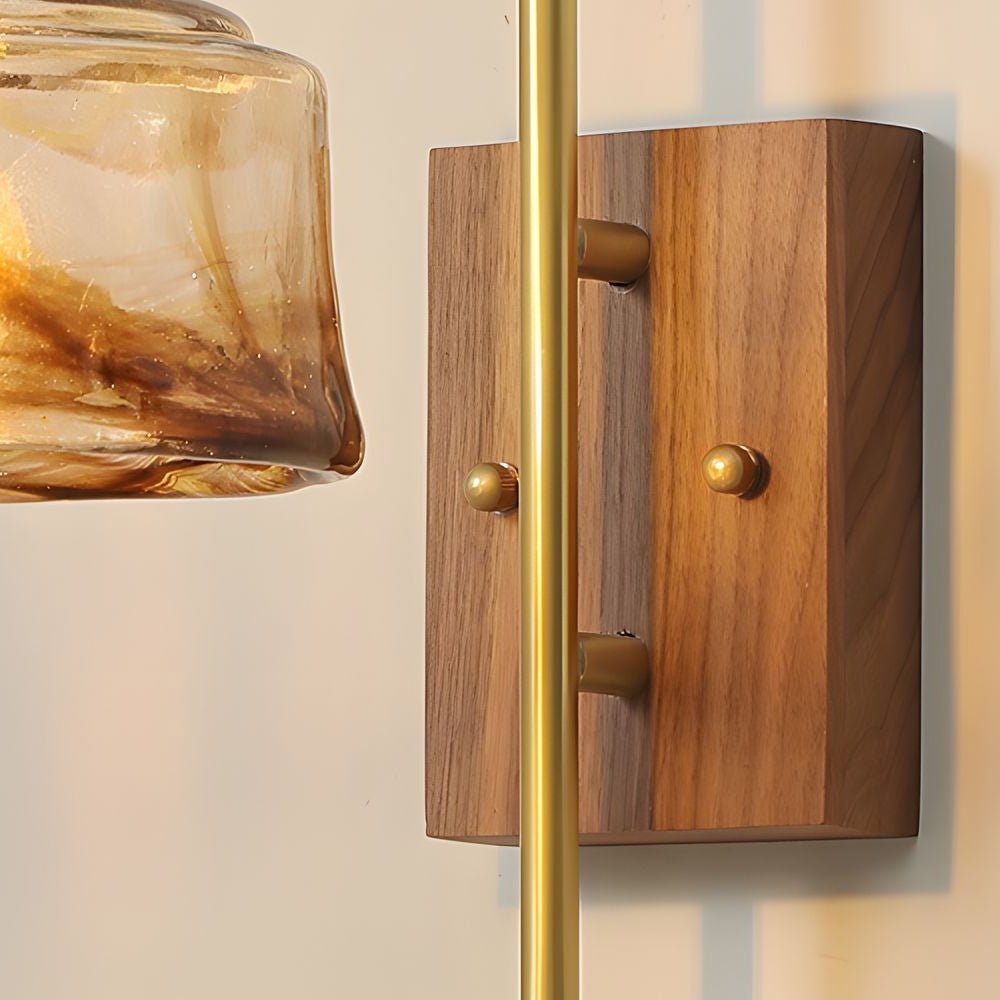 LED Wall Sconce Light – Retro Industrial High Arm Brass Glass (30x15cm / 11.8x5.9in) | Kalsten