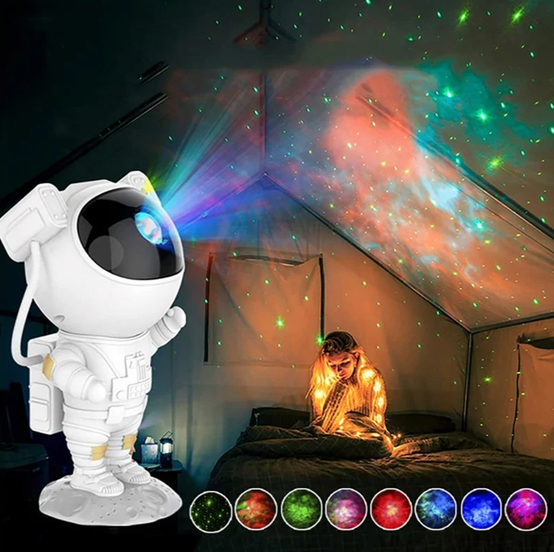 Astronaut Night Light Projector – LED Starry Sky Projector for Children's Room, Soothing Night Light with Galaxy and Space Projection, Dimmable and Adjustable | Kalsten