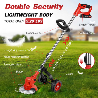 3-in-1 Cordless Lawn Trimmer Skanto