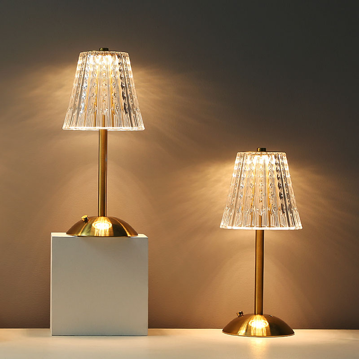 Vintage Crystal LED Table Lamp with Adjustable Brightness | Kalsten