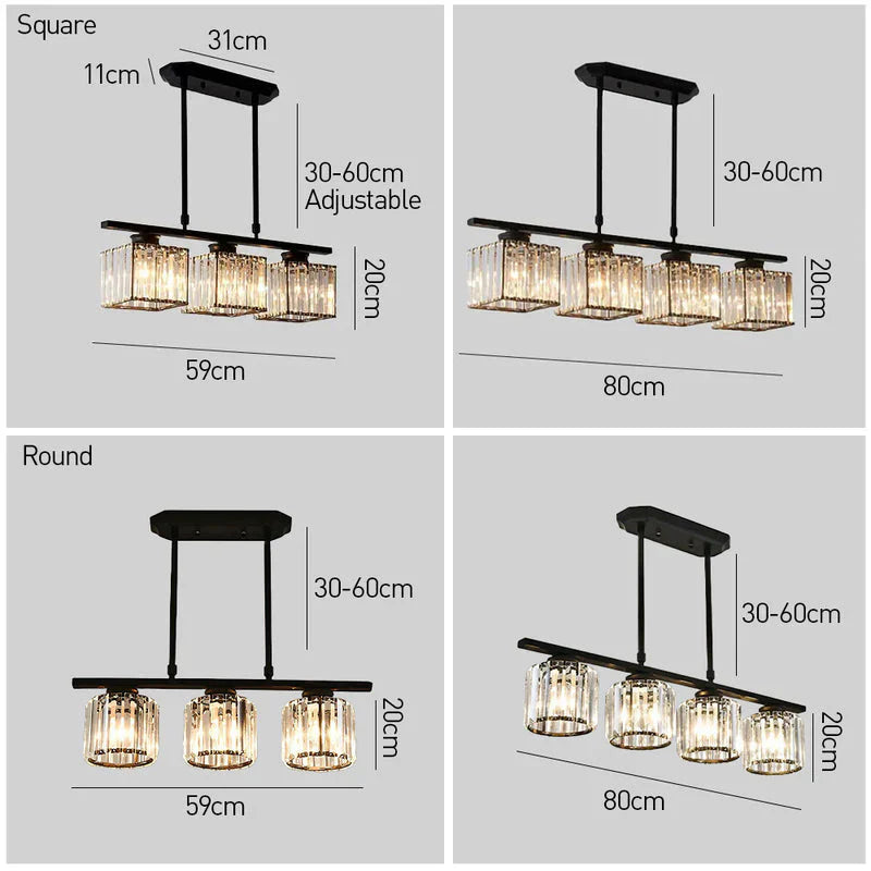 Nordic Multi-Head Dining Room Chandelier