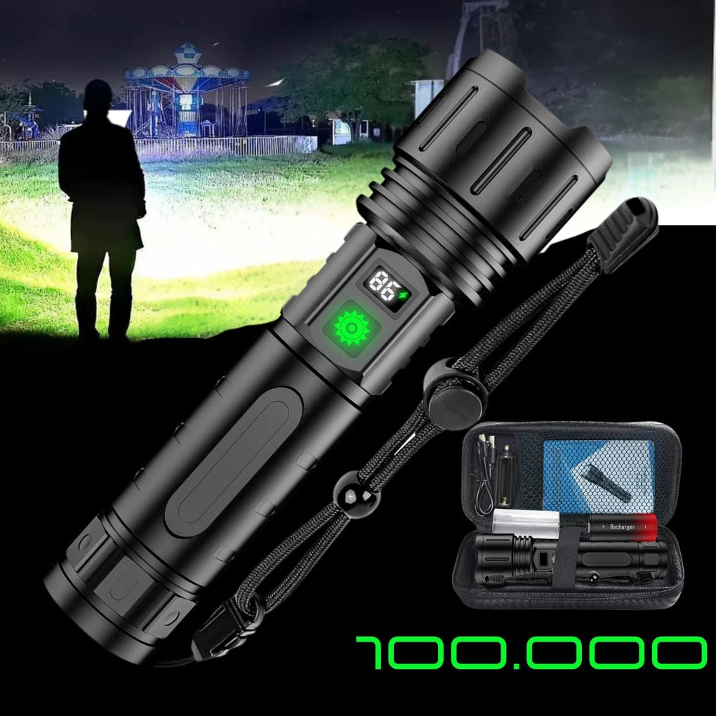 UltraStrong Night Vision Flashlight Pro – Rechargeable aluminum lamp | Kalsten