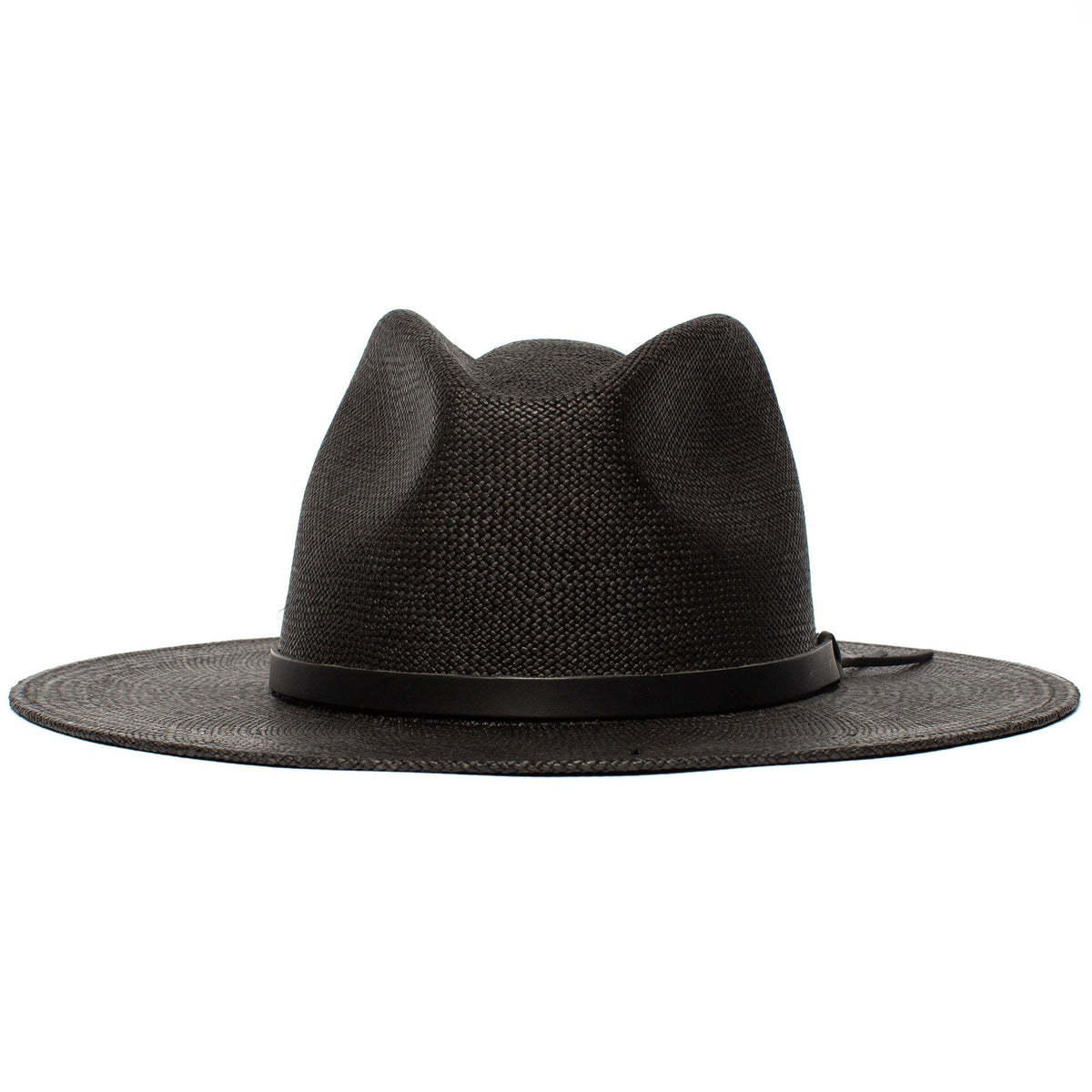 Summer straw hat Fedora-Black | Karnz