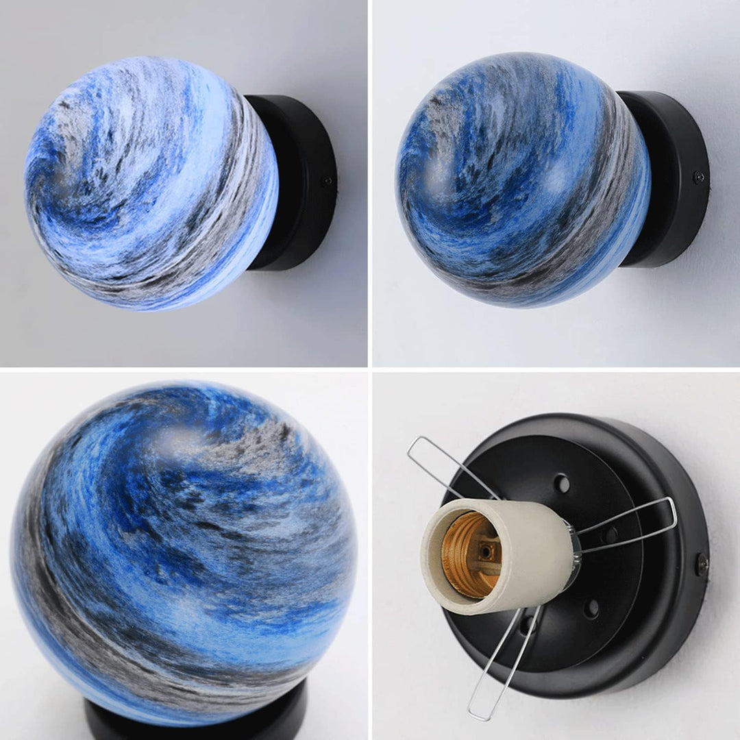 Modern Glass Globe Ceiling Light Kalsten