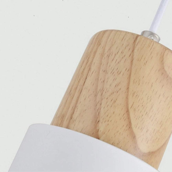 Modern Wood & Black Pendant Lamp Kalsten