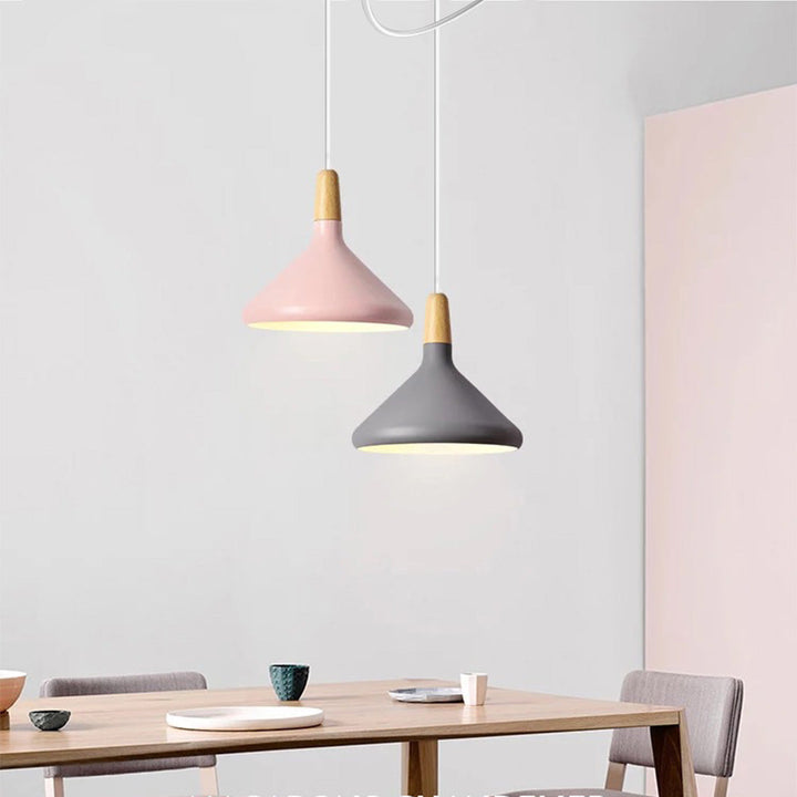 Contemporary Conical Colorful Metal Pendant Lamp | Kalsten