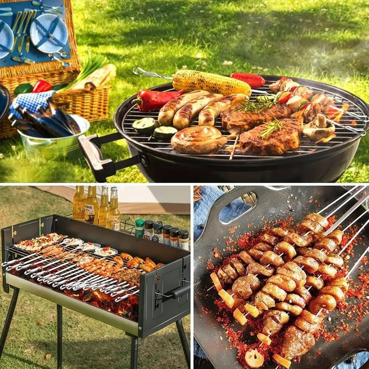 Kalsten | Stainless Steel BBQ Tools Grill Skewers 10 Pieces