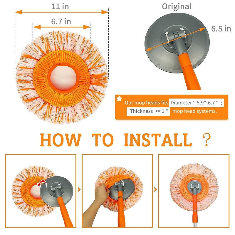FlexiRein 360° Rotatable Microfiber Cleaning Mop | Kalsten
