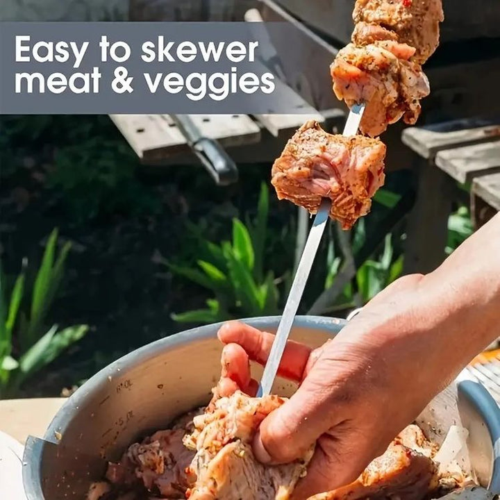 Kalsten | Stainless Steel BBQ Tools Grill Skewers 10 Pieces