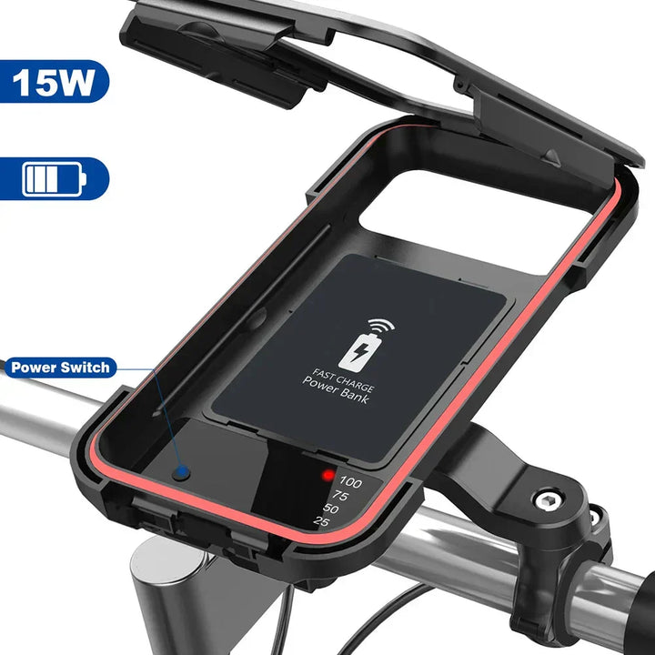 Kalsten | 15W Power Bank Waterproof Bike Handlebar Phone Mount