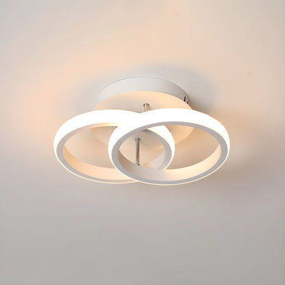 Kalsten | Ceiling Light with LED Black Metal Frame