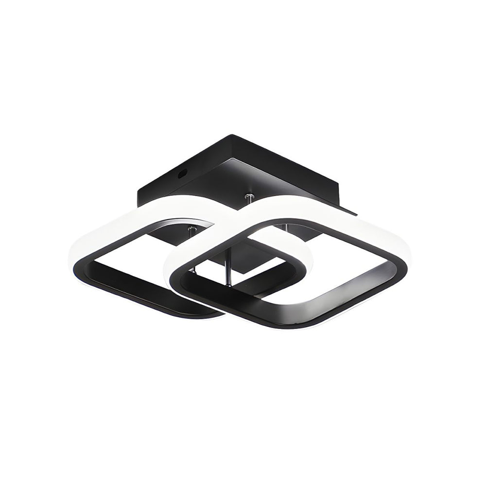 Kalsten | Ceiling Light with LED Black Metal Frame