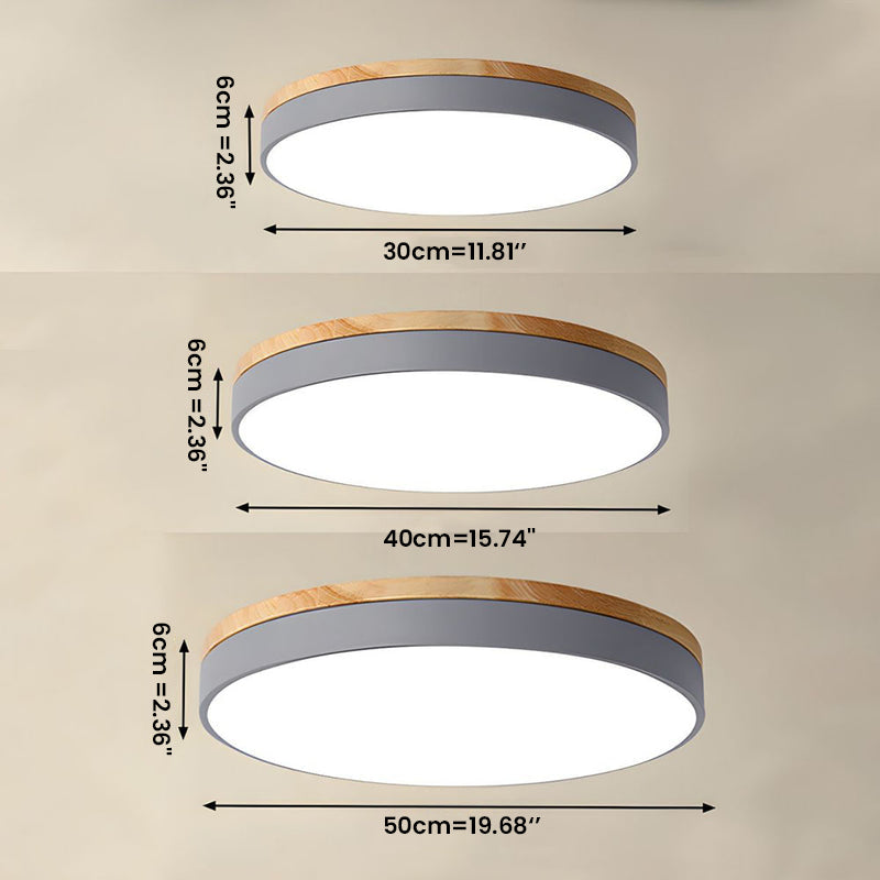 Wood LED Recessed Ceiling Light Kalsten