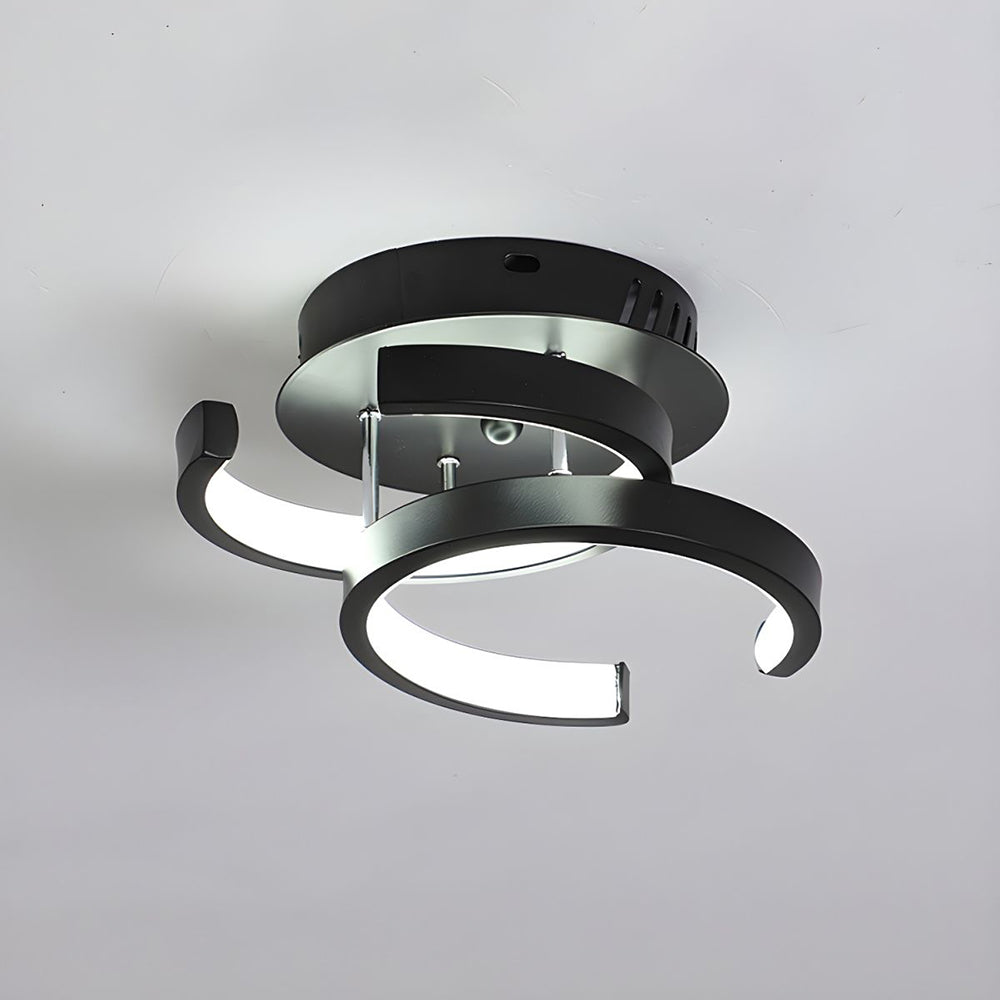 Kalsten | Ceiling Light with LED Black Metal Frame