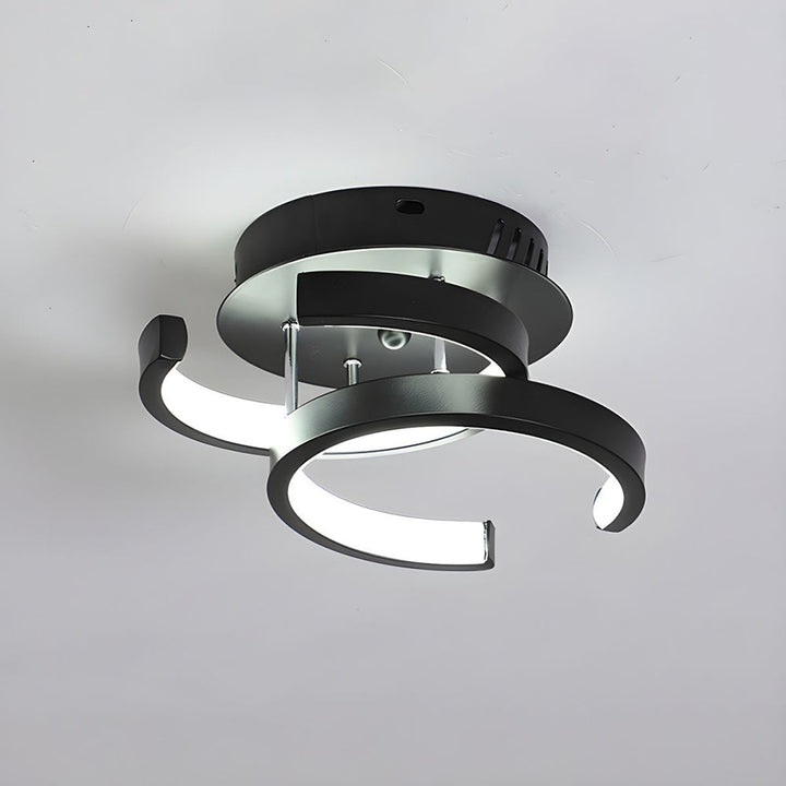 Kalsten | Ceiling Light with LED Black Metal Frame