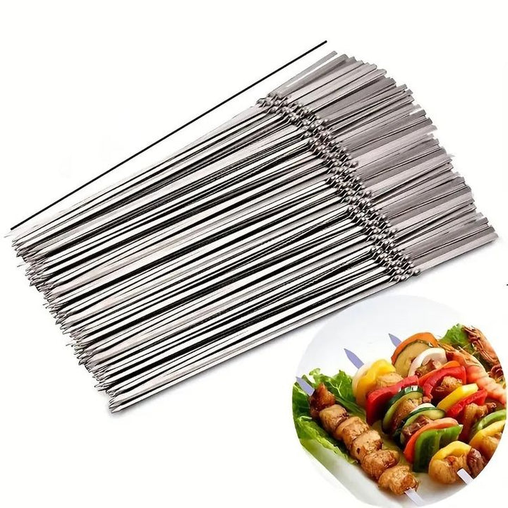 Kalsten | Stainless Steel BBQ Tools Grill Skewers 10 Pieces
