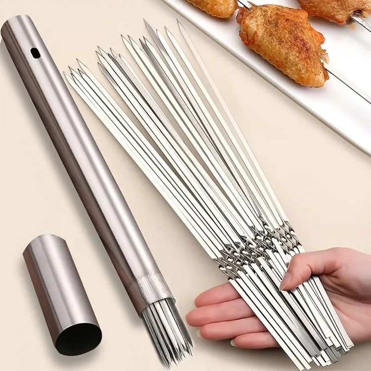 Kalsten | Stainless Steel BBQ Tools Grill Skewers 10 Pieces