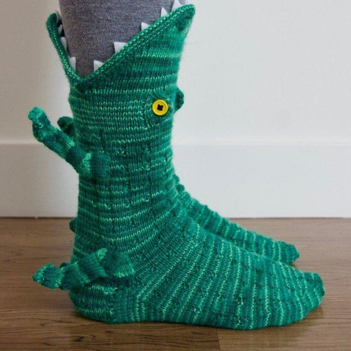 Knitted Crocodile Socks | Kalsten