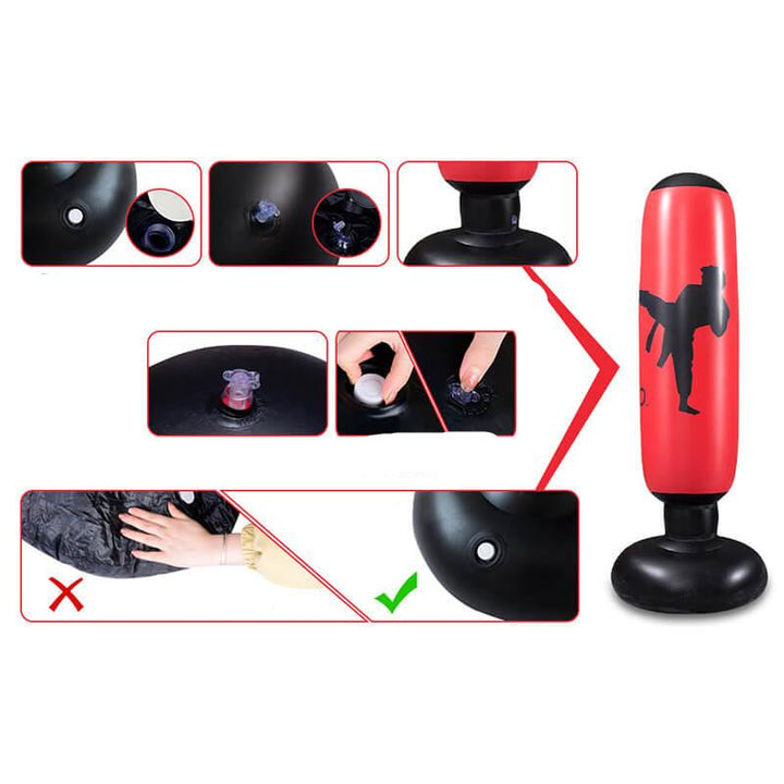 Kalsten | PowerStrike Punch Bag | Strengthen power and endurance - Inflatable freestanding boxing tower for intensive training