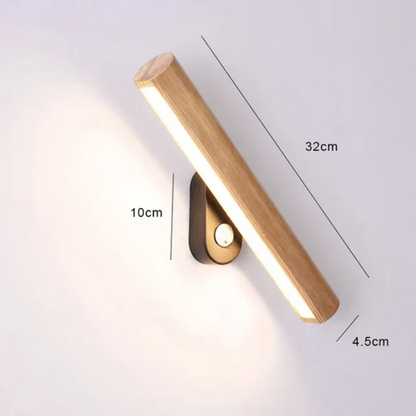 LED Wooden Wall Light – Modern Wall Lamp for Bedroom | Karnz