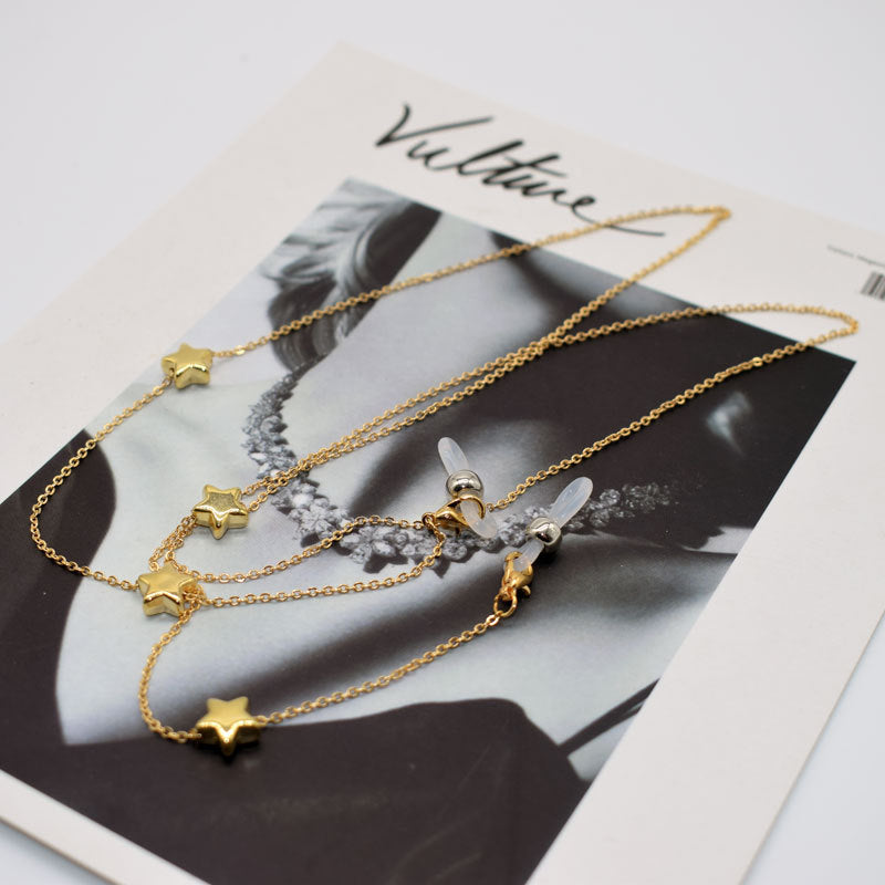 Star-Detail Layered Eyewear Chain Kalsten
