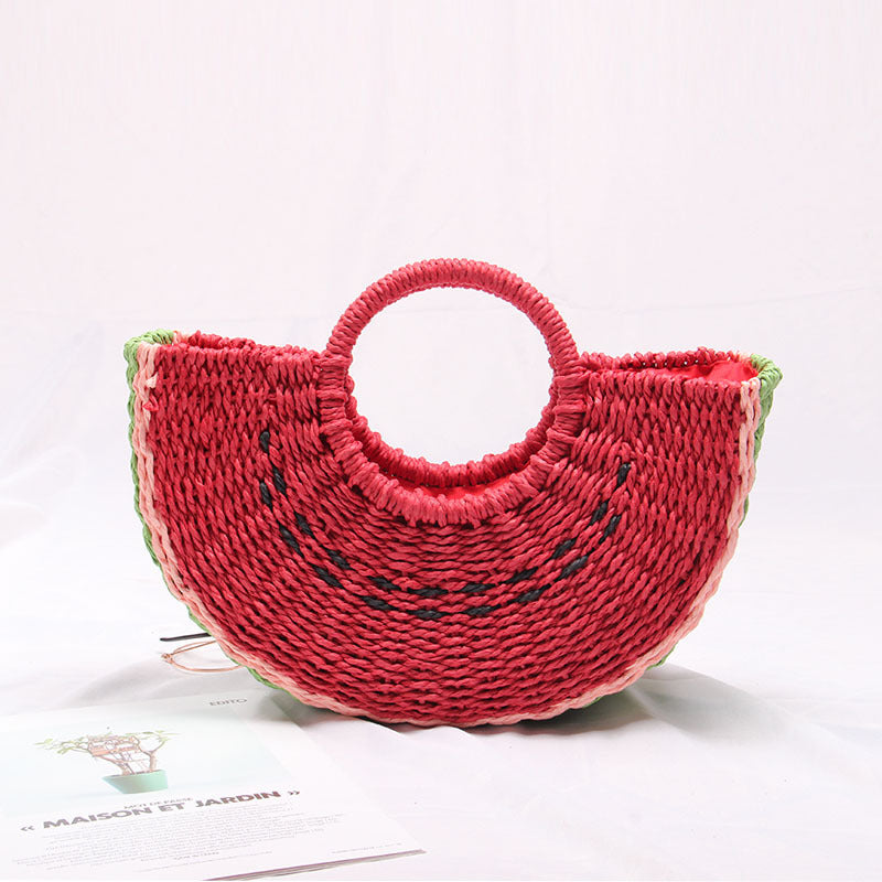 Handcrafted Basket Bag in Watermelon Design Kalsten