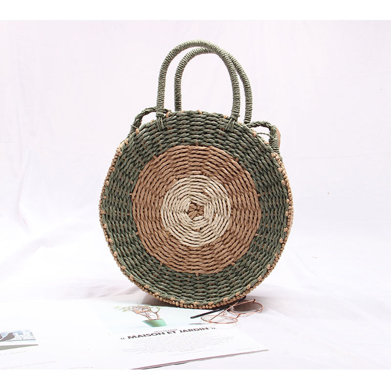 Handcrafted Round Wicker Bag Kalsten