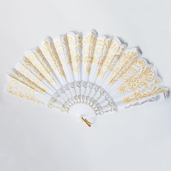 Ladies handcrafted fan with artistic gold decoration Kalsten