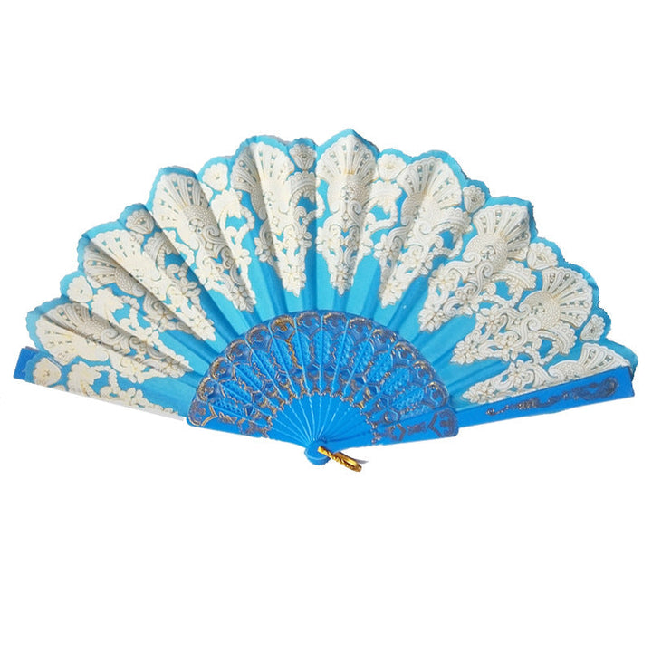 Ladies handcrafted fan with artistic gold decoration Kalsten
