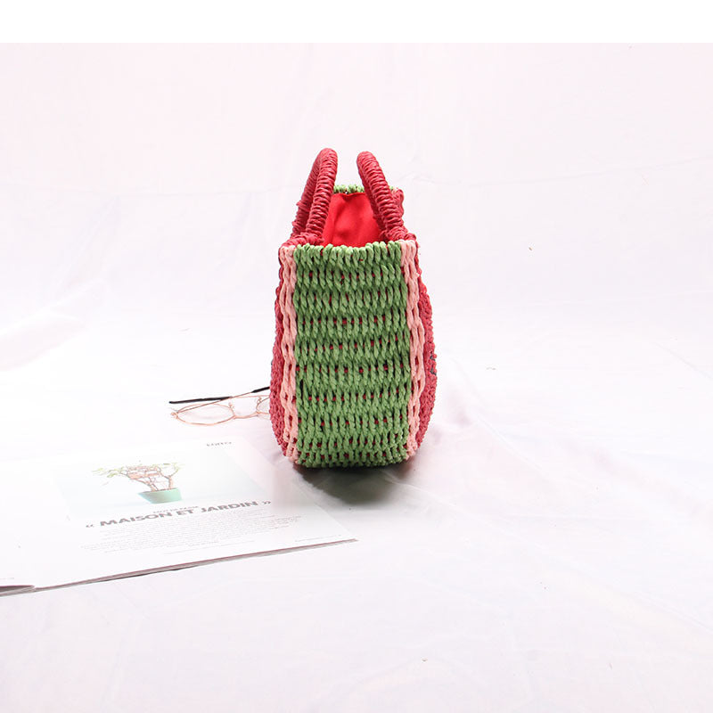 Handcrafted Basket Bag in Watermelon Design Kalsten