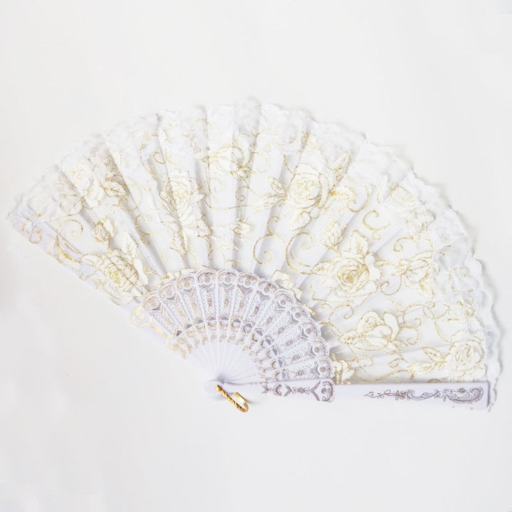Ladies Designer Hand Fan with Floral Designs Kalsten